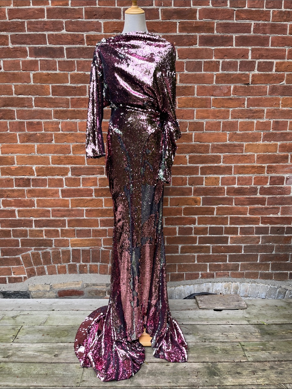 Greta Constantine Sequin Dress in Rose Pink